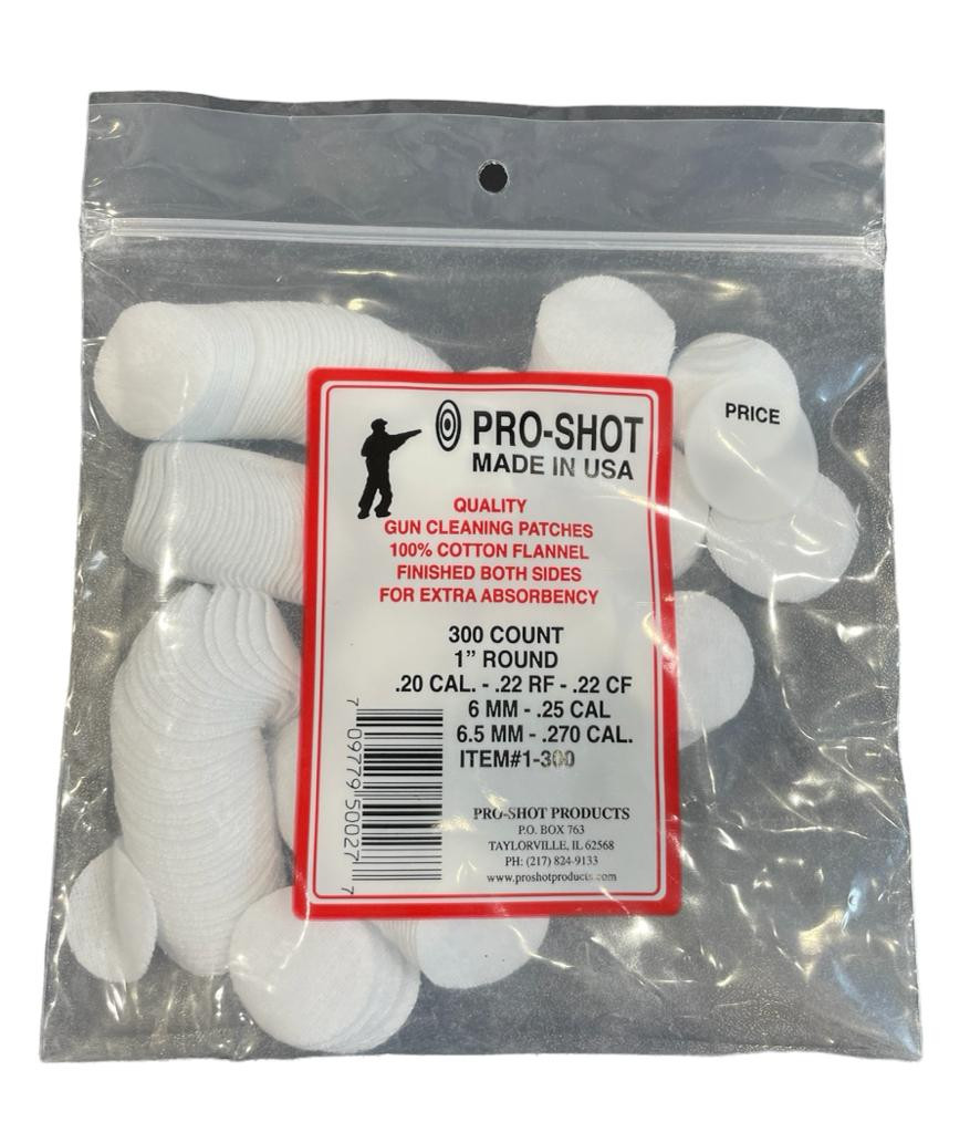 Pezzuola Pro Shot 1 Round per pulizia canna cal. 20, 22RF, 22CF, 6mm, 25,  6,5mm, 270 - Armeria Metelli