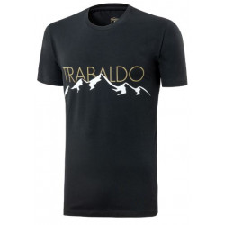 T-shirt Trabaldo nera con stampa della montagna modello Identity