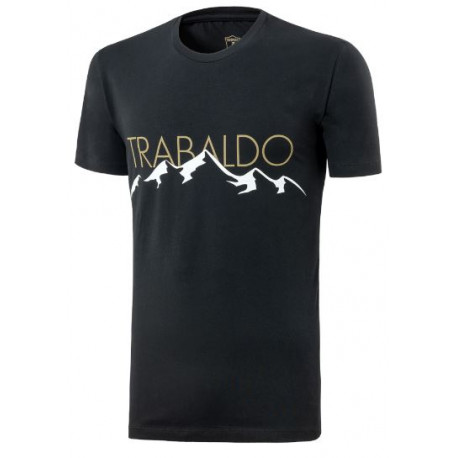 T-shirt Trabaldo nera con stampa della montagna modello Identity