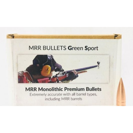 Palle monolitiche MRR Bullets calibro 30 peso 152 grani art. A-1860 GREEN SPORT MRR BULLETS