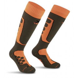 Calza Xtech tecnica termica verde e arancio modello Raptor