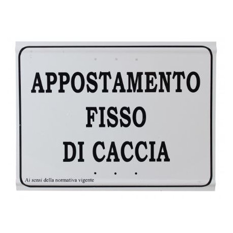 Tabella per appostamento fisso di caccia